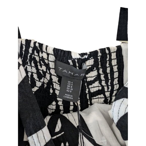 TAHARI Linen Blend Belted Jumpsuit Comfort Relaxed Leisure 4 NEW - Picture 13 of 13